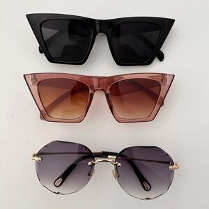 3 Pairs of Sunglasses stylish